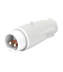 Stecher fisa industriala - IP44 - 2P 16A 40-50V 50-60HZ - WHITE - 12H - Strangere cu surub