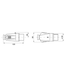 Stecher fisa industriala - IP44 - 2P 16A 20-25V and 40-50V 100-200HZ - GREEN - 4H - Strangere cu surub