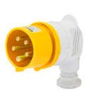 Stecher fisa industriala 90°  - IP44 - 2P+E 16A 100-130V 50/60HZ - YELLOW - 4H - Strangere cu surub