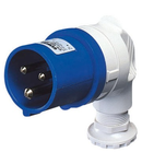 Stecher fisa industriala 90°  - IP44 - 2P+E 16A 200-250V 50/60HZ - BLUE - 6H - Strangere cu surub