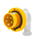 Stecher fisa industriala 90°  - IP67 - 2P+E 16A 100-130V 50/60HZ - YELLOW - 4H - Strangere cu surub