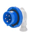 Stecher fisa industriala 90°  - IP67 - 3P+N+E 16A 200-250V 50/60HZ - BLUE - 9H - Strangere cu surub