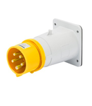 Stecher fisa industriala fixa - IP44 - 2P+E 16A 100-130V 50/60HZ - YELLOW - 4H - Strangere cu surub