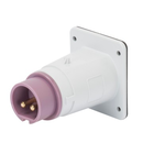 Stecher fisa industriala fixa - IP44 - 2P 16A 20-25V 50-60HZ - VIOLET - n.r. - Strangere cu surub