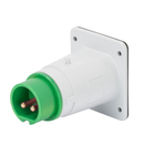 Stecher fisa industriala fixa - IP44 - 3P 16A 20-25V and 40-50V 50-60HZ - GREEN - 4H - Strangere cu surub