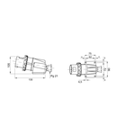 Stecher fisa industriala fixa 90°  - IP67 - 3P+N+E 16A 100-130V 50/60HZ - YELLOW - 4H - Strangere cu surub