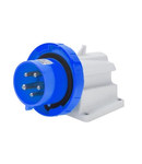 Stecher fisa industriala fixa 90°  - IP67 - 2P+E 16A 200-250V 50/60HZ - BLUE - 6H - Strangere cu surub