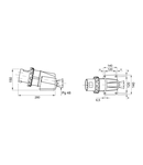 Stecher fisa industriala fixa 90°  - IP67 - 3P+E 125A 100-130V 50/60HZ - YELLOW - 4H - MANTLE TERMINAL