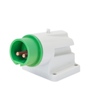 Stecher fisa industriala fixa 90°  - IP44 - 3P 16A 20-25V and 40-50V 50-60HZ - GREEN - 4H - Strangere cu surub