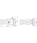 Priza  industriala mobila HP - IP66/IP67/IP68/IP69 - 3P+N+E 32A 100-130V 50/60HZ - YELLOW - 4H - FAST WIRING