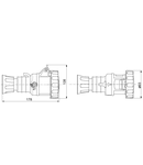 Priza  industriala mobila HP - IP66/IP67/IP68/IP69 - 2P+E 32A 380-415V 50/60HZ - RED - 9H - FAST WIRING