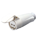 Priza  industriala mobila - IP44 - 2P 16A 40-50V 50-60HZ - WHITE - 12H - Strangere cu surub