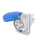 Priza industriala incastrata 10° HP - IP44/IP54 - 3P+N+E 16A 200-250V 50/60HZ - BLUE - 9H - FAST WIRING