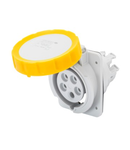 Priza industriala incastrata 10° HP - IP66/IP67 - 2P+E 16A 100-130V 50/60HZ - YELLOW - 4H - FAST WIRING