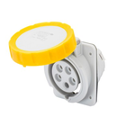 Priza industriala incastrata 10° HP - IP66/IP67 - 2P+E 16A 100-130V 50/60HZ - YELLOW - 4H - Strangere cu surub