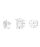 Priza industriala incastrata 10° HP - IP66/IP67 - 3P+N+E 32A 100-130V 50/60HZ - YELLOW - 4H - Strangere cu surub