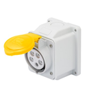 Priza industriala aparenta 10° - IP44 - 2P+E 16A 100-130V 50/60HZ - YELLOW - 4H - Strangere cu surub