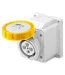 Priza industriala aparenta 10° - IP67 - 2P+E 16A 100-130V 50/60HZ - YELLOW - 4H - Strangere cu surub