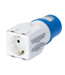 Adaptor industrial IP44 - SOCKET-OUTLET 2P+E 16A 230V ac 50/60HZ - 1 PLUG 2P+E 10/16A GERMAN STD.