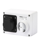 Priza industriala cu interblocaj - WITH BOTTOM - WITHOUT FUSE-HOLDER BASE - 3P+E 16A 480-500V - 50/60HZ 7H - IP44