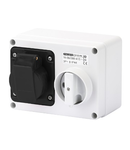 Priza industriala cu interblocaj - WITH BOTTOM - WITHOUT FUSE-HOLDER BASE - 3P+N+E 16A 480-500V - 50/60HZ 7H - IP44