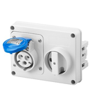 Priza industriala cu interblocaj - WITHOUT BOTTOM - WITHOUT FUSE-HOLDER BASE - 2P+E 16A 200-250V - 50/60HZ 6H - IP44