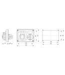 Priza industriala cu interblocaj - WITHOUT BOTTOM - WITHOUT FUSE-HOLDER BASE - 3P+N+E 16A 200-250V - 50/60HZ 9H - IP44