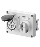 Priza industriala cu interblocaj - WITHOUT BOTTOM - WITHOUT FUSE-HOLDER BASE - 3P+E 16A 480-500V - 50/60HZ 7H - IP44