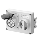 Priza industriala cu interblocaj - WITHOUT BOTTOM - WITHOUT FUSE-HOLDER BASE - 3P+N+E 32A 480-500V - 50/60HZ 7H - IP44