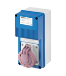 Priza industriala cu interblocaj verticala - WITH BOTTOM - SAFETY TRANSFORMER - 2P 16A 230/24V 160VA - IP67