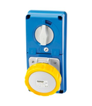 Priza industriala cu interblocaj verticala - WITHOUT BOTTOM - WITH FUSE-HOLDER BASE - 2P+E 16A 100-130V - 50/60HZ 4H - IP67