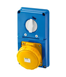 Priza industriala cu interblocaj verticala - WITHOUT BOTTOM - WITH FUSE-HOLDER BASE - 2P+E 63A 100-130V - 50/60HZ 4H - IP67