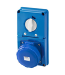 Priza industriala cu interblocaj verticala - WITHOUT BOTTOM - WITH FUSE-HOLDER BASE - 3P+N+E 63A 200-250V - 50/60HZ 9H - IP67