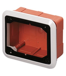 BOX WITH FRAME FOR FLUSH-MOUNTING OF HORIZONTAL FIXED SOCKED-OUTLETS- 16/32A CBF IP44