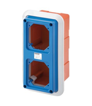 BOX WITH FRAME FOR FLUSH-MOUNTING WITH FLANGED COVER FITTED FOR 2 LIDS SBF - IP55