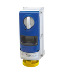 Priza industriala cu interblocaj verticala - WITH BOTTOM - WITH FUSE-HOLDER BASE - 2P+E 63A 100-130V-50/60HZ 4H - IP66