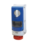 Priza industriala cu interblocaj verticala - WITH BOTTOM - WITH FUSE-HOLDER BASE - 2P+E 63A 380-415V-50/60HZ 9H - IP66