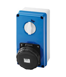 Priza industriala cu interblocaj verticala - WITH BOTTOM - WITHOUT FUSE-HOLDER BASE - 3P+E 63A 480-500V - 50/60HZ 7H - IP67