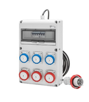 Q-DIN 14 ACS - MOBILE-PORTABLE - WITH CABLE AND PLUG - 4 2P+E 16A IEC309 + 2 3P+E 16A IEC309 - IP65