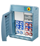 Organizator Q-BOX 4 - WITH TERMINAL BLOCK - WIRED - 6 2P+E 16A IEC 309 + 6 3+E 16A IEC 309 - IP55