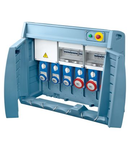 Organizator Q-BOX 6 - WITH SUPPLY PLUG - WIRED - 2 2P+E 16A + 2 3P+N+E 16A + 2 3P+N+E - IP55