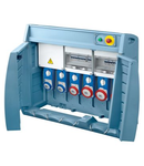 Organizator Q-BOX 6 - WITH TERMINAL BLOCK - WIRED - 2 2P+E 16A + 2 3P+N+E 16A + 2 3P+N+E 32A - IP55