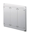 QMC125-200 - FLANGED PANEL FITTED FOR MOUNTING SOCKET OUTLET - 3 VERTICAL IB SOCKET OUTLET 16/32A IP55 - WHITE