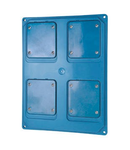 QMC16/63 - FLANGED PANEL - 4 FLUSH MOUNTING FLANGES 16/32A - LIGHT BLUE