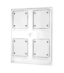 QMC16/63 - FLANGED PANEL - 4 FLUSH MOUNTING FLANGES 16/32A - WHITE