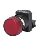 ROUND BACKLIT INDICATOR WITH DIRECT SUPPLY - NOMINAL VOLTAGE 230V - LAMP FIXING BA95 - RED