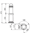 Pitic de iluminat - LED - 4W DR E14 - 230 V 50 HZ - IP65 - CLASS II - 473MM - BLUEGREEN