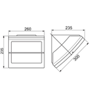 EXTRO - EMERGENCY - 1X26-32W FSM GX24q-3 220-240V 50-60HZ - MANTEINED 1h - GRAPHITE GREY