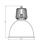 Lampa suspendata pentru hala - WITH LAMP - STANDARD OPTIC - WITH GLASS - 400W ME 1KV E40 230V- 50HZ - IP65 - CLASS I - GRAPHITE GREY