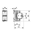 COMPACT Siguranta automata - MTC 45 - 3P CHARACTERISTIC C 6A - 2module